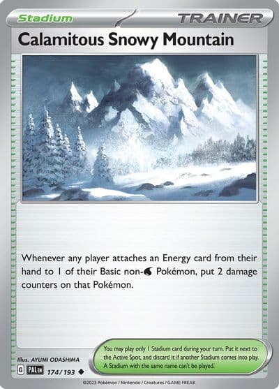 Calamitous Snowy Mountain SV02: Paldea Evolved Pokemon card