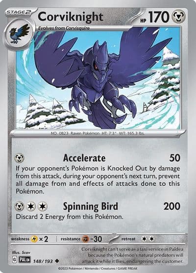 Corviknight SV02: Paldea Evolved Pokemon card