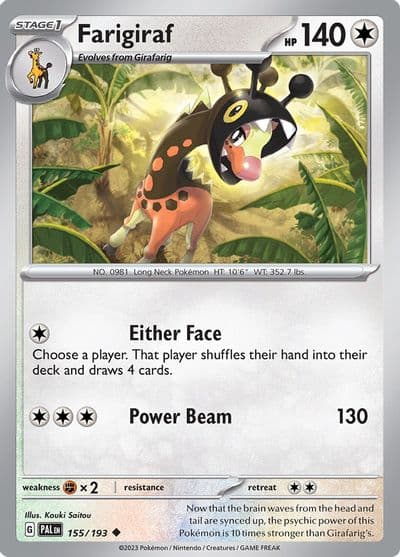 Farigiraf SV02: Paldea Evolved Pokemon card