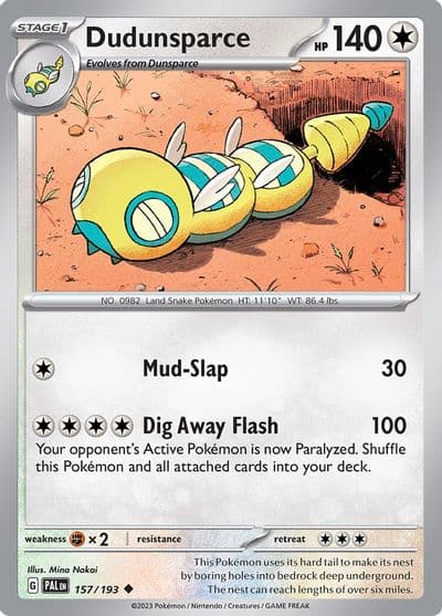 Dudunsparce SV02: Paldea Evolved Pokemon card