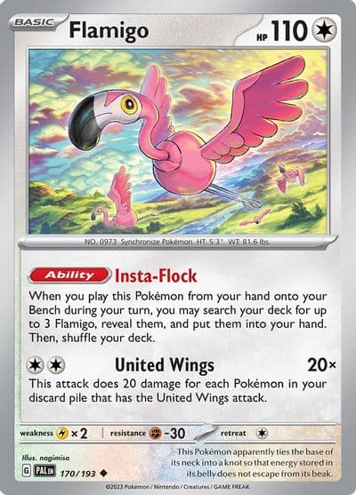Flamigo SV02: Paldea Evolved Pokemon card