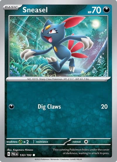 Sneasel SV02: Paldea Evolved Pokemon card