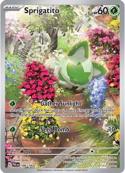 Sprigatito SV02: Paldea Evolved Pokemon card