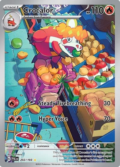 Crocalor SV02: Paldea Evolved Pokemon card