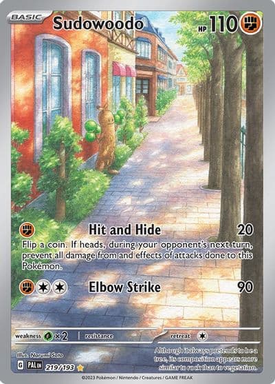 Sudowoodo SV02: Paldea Evolved Pokemon card
