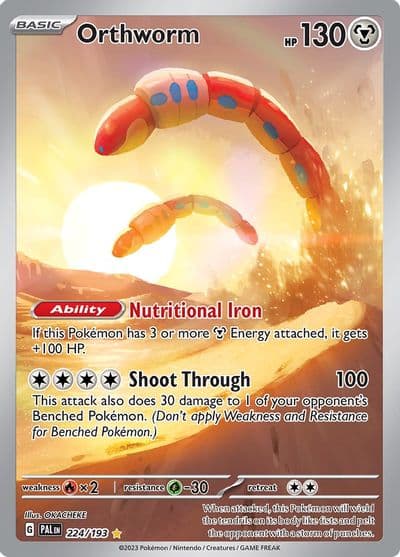 Orthworm SV02: Paldea Evolved Pokemon card