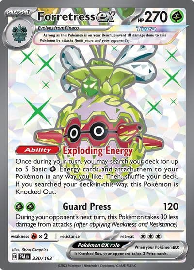Forretress ex SV02: Paldea Evolved Pokemon card