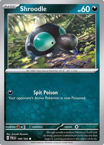 Shroodle SV02: Paldea Evolved Pokemon card