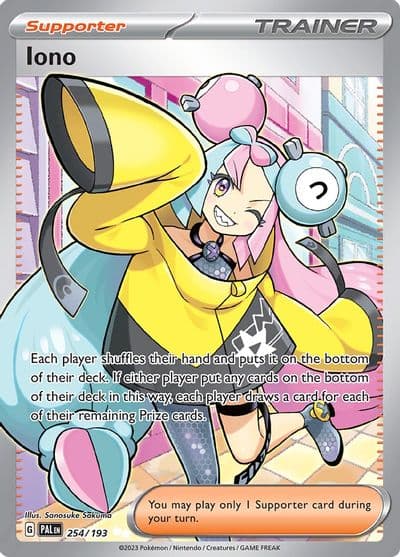 Iono SV02: Paldea Evolved Pokemon card