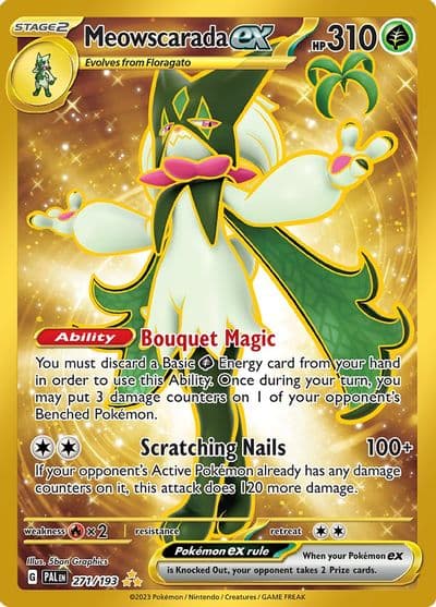 Meowscarada ex SV02: Paldea Evolved Pokemon card