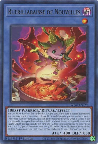 Buerillabaisse de Nouvelles Wild Survivors Yu-Gi-Oh! card