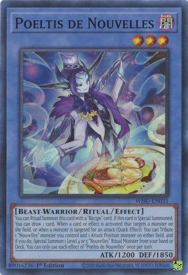 Poeltis de Nouvelles Wild Survivors Yu-Gi-Oh! card