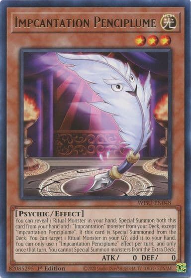 Impcantation Penciplume Wild Survivors Yu-Gi-Oh! card