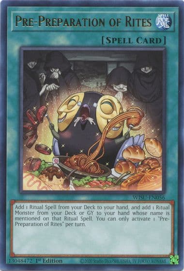Pre Preparation of Rites Wild Survivors Yu-Gi-Oh! card