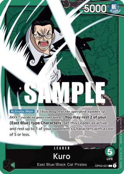 Kuro Pillars of Strength One Piece card
