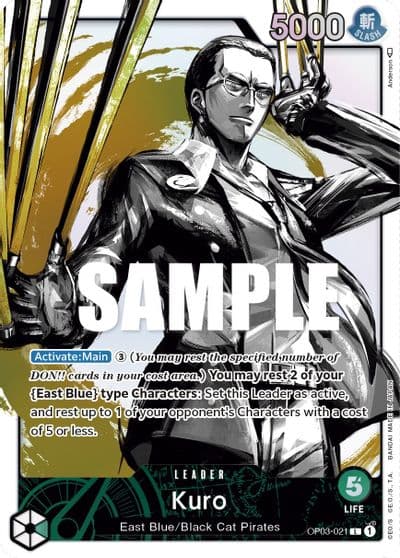 Kuro Alternate Art Pillars of Strength One Piece card