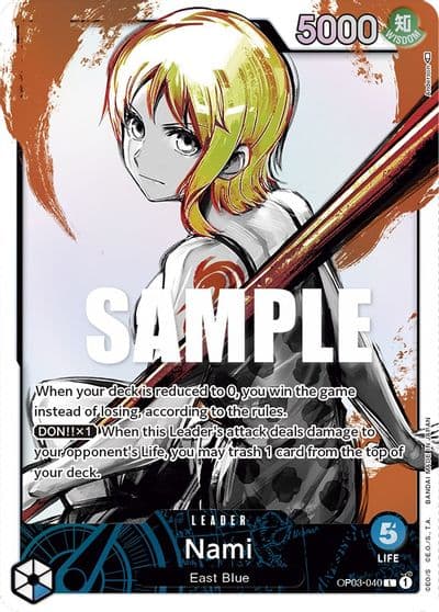 Nami 040 Alternate Art Pillars of Strength One Piece card