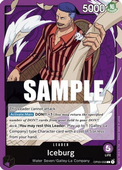 Iceburg Pillars of Strength One Piece card