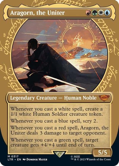 Aragorn the Uniter Showcase Universes Beyond: The Lord of the Rings: Tales of Middle-earth Magic card