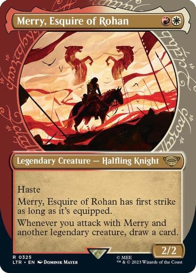 Merry Esquire of Rohan Showcase Universes Beyond: The Lord of the Rings: Tales of Middle-earth Magic card