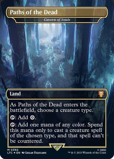 Paths of the Dead Cavern of Souls Borderless Surge Foil Commander: The Lord of the Rings: Tales of Middle-earth Magic card
