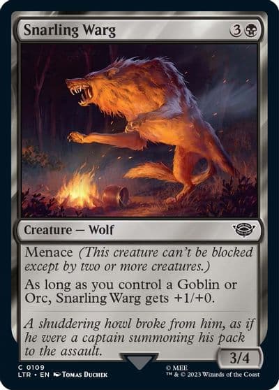 Snarling Warg Universes Beyond: The Lord of the Rings: Tales of Middle-earth Magic card