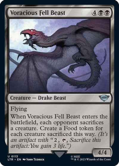 Voracious Fell Beast Universes Beyond: The Lord of the Rings: Tales of Middle-earth Magic card