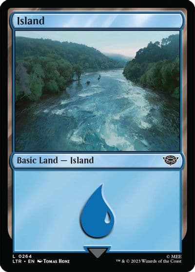 Island 0264 Universes Beyond: The Lord of the Rings: Tales of Middle-earth Magic card