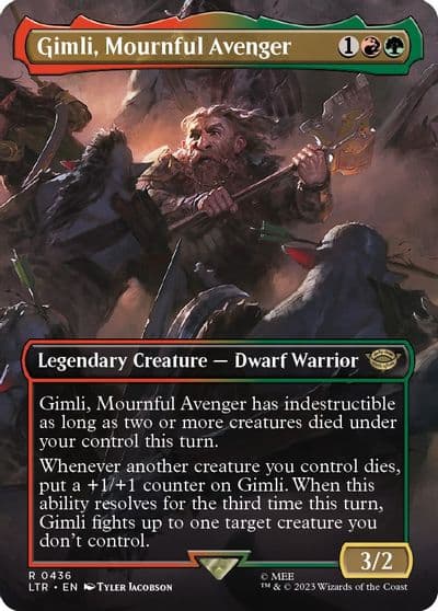 Gimli Mournful Avenger Borderless Universes Beyond: The Lord of the Rings: Tales of Middle-earth Magic card