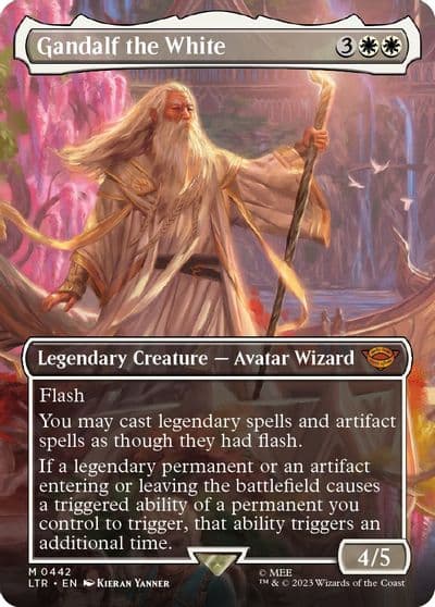 Gandalf the White Borderless Universes Beyond: The Lord of the Rings: Tales of Middle-earth Magic card