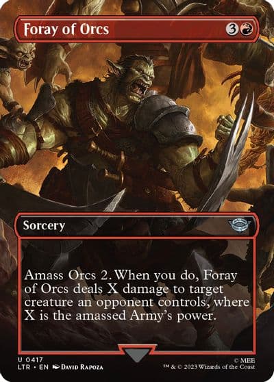 Foray of Orcs Borderless Universes Beyond: The Lord of the Rings: Tales of Middle-earth Magic card