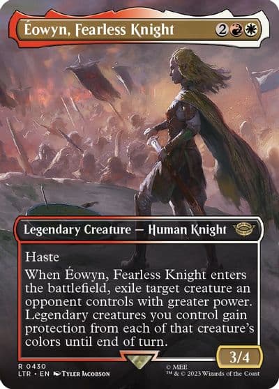 Eowyn Fearless Knight Borderless Universes Beyond: The Lord of the Rings: Tales of Middle-earth Magic card