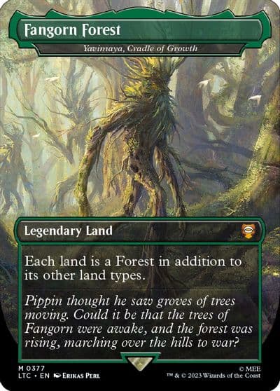 Fangorn Forest Yavimaya Cradle of Growth Borderless Commander: The Lord of the Rings: Tales of Middle-earth Magic card