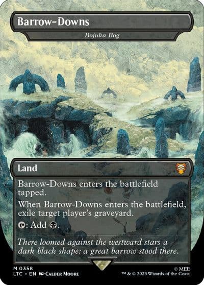 Barrow Downs Bojuka Bog Borderless Commander: The Lord of the Rings: Tales of Middle-earth Magic card
