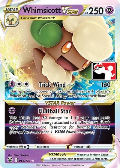 Whimsicott VSTAR Prize Pack Series Cards Pokemon card