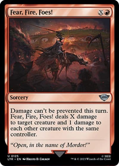 Fear Fire Foes Universes Beyond: The Lord of the Rings: Tales of Middle-earth Magic card