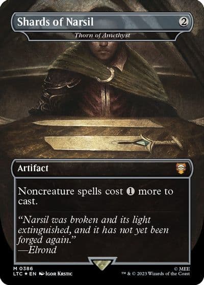 Shards of Narsil Thorn of Amethyst Borderless Surge Foil Commander: The Lord of the Rings: Tales of Middle-earth Magic card