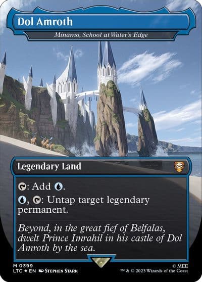 Dol Amroth Minamo School at Waters Edge Borderless Surge Foil Commander: The Lord of the Rings: Tales of Middle-earth Magic card