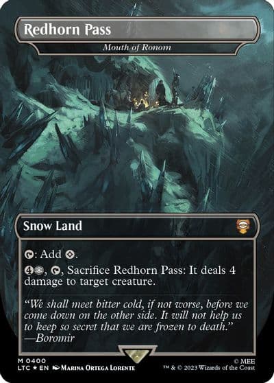 Redhorn Pass Mouth of Ronom Borderless Surge Foil Commander: The Lord of the Rings: Tales of Middle-earth Magic card