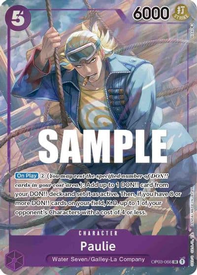 Paulie Alternate Art Pillars of Strength One Piece card