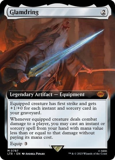 Glamdring Extended Art Surge Foil Universes Beyond: The Lord of the Rings: Tales of Middle-earth Magic card
