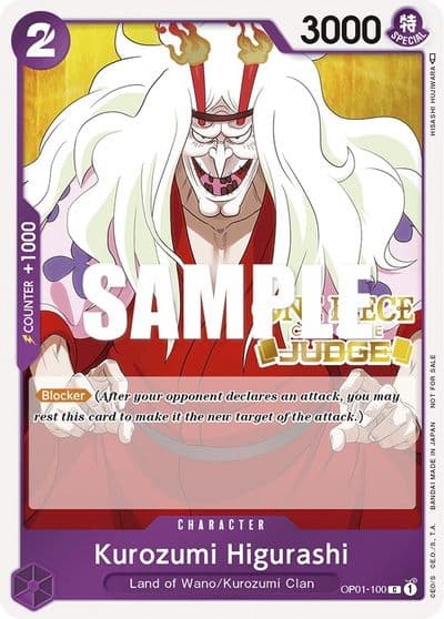 Kurozumi Higurashi Judge One Piece Promotion Cards One Piece card