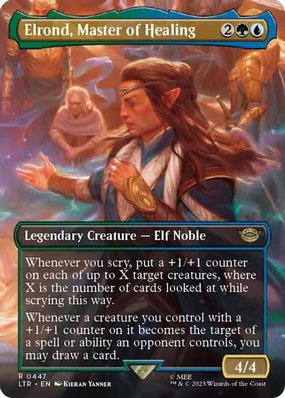 Elrond Master of Healing Borderless Universes Beyond: The Lord of the Rings: Tales of Middle-earth Magic card