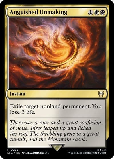Anguished Unmaking Commander: The Lord of the Rings: Tales of Middle-earth Magic card