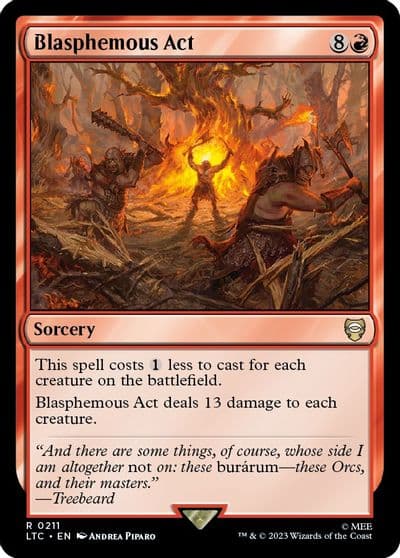 Blasphemous Act Commander: The Lord of the Rings: Tales of Middle-earth Magic card