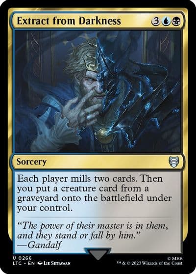 Extract from Darkness Commander: The Lord of the Rings: Tales of Middle-earth Magic card