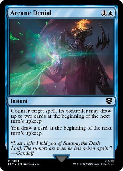 Arcane Denial Commander: The Lord of the Rings: Tales of Middle-earth Magic card
