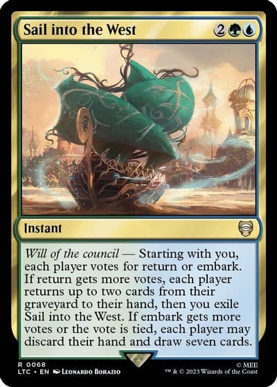 Sail into the West Commander: The Lord of the Rings: Tales of Middle-earth Magic card