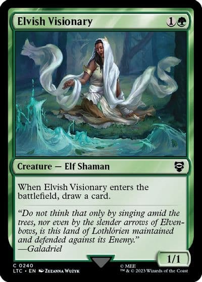 Elvish Visionary Commander: The Lord of the Rings: Tales of Middle-earth Magic card