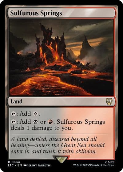 Sulfurous Springs Commander: The Lord of the Rings: Tales of Middle-earth Magic card